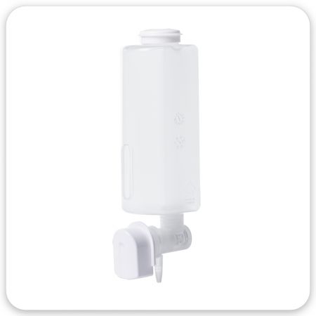 Внутренний картридж для дезинфицирующего средства HOMEPLUZ - 350 мл ПП перерабатываемая бутылка для жидкого мыла с белой кнопкой